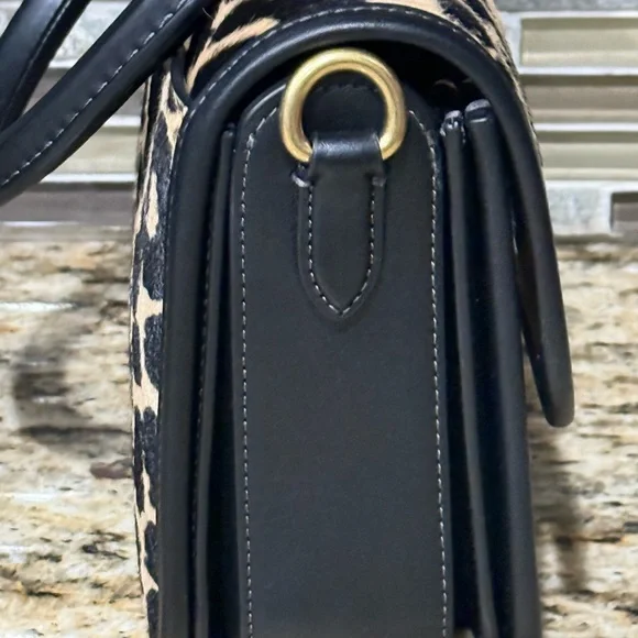 Coach Rogue Top Handle In Haircalf with Leopard Print NWT - Picture 5 of 11